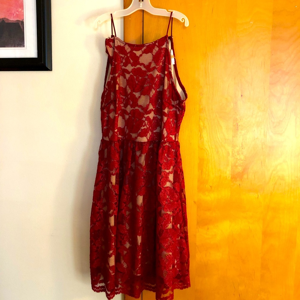 Sparkly red party dress (M)